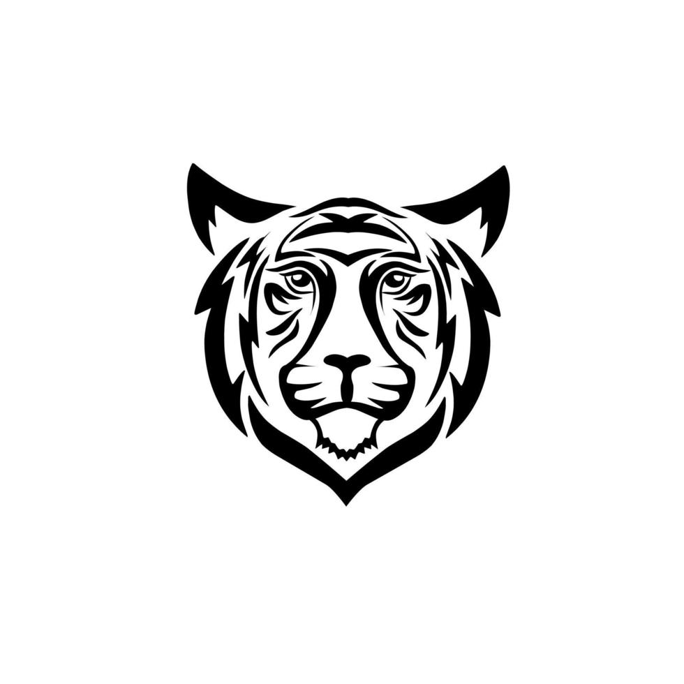 illustration vektorgrafik av design konst ansikte tiger tribal vektor
