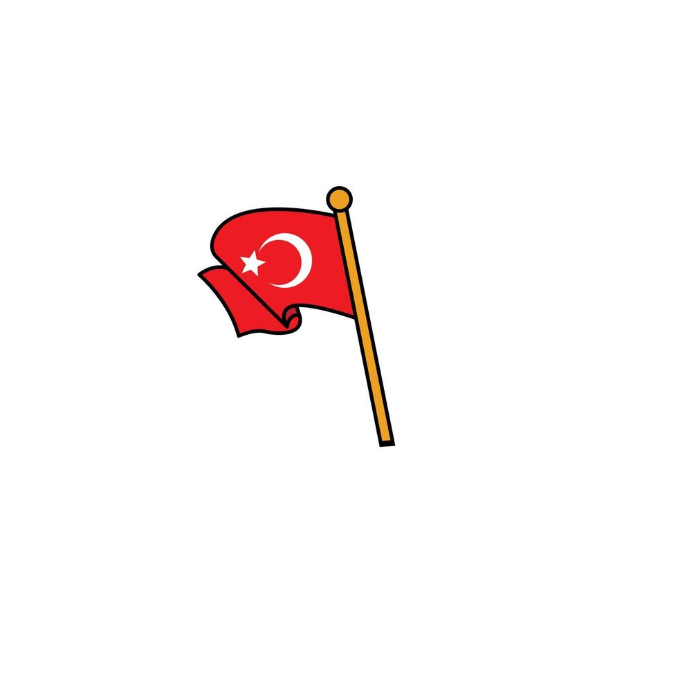 Türkei-Flagge einfaches Symbol vektor