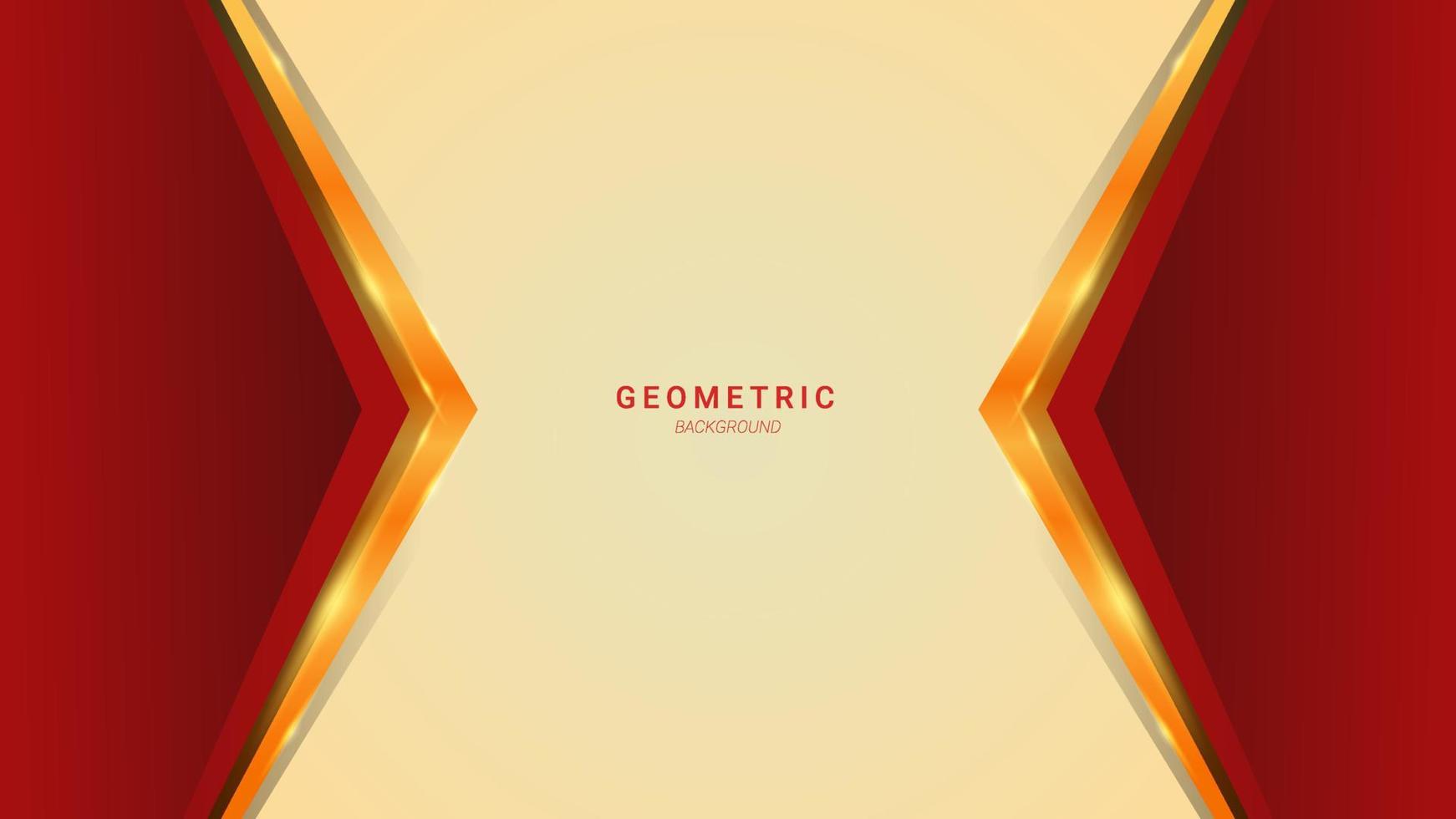 abstraktes geometrisches elegantes rotes Goldhintergrundluxusdesign vektor