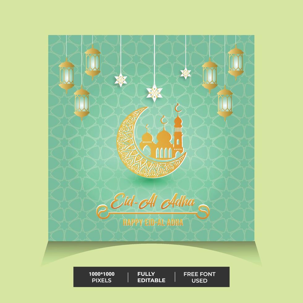 eid al-adha mubarak plakatvektorillustration vektor