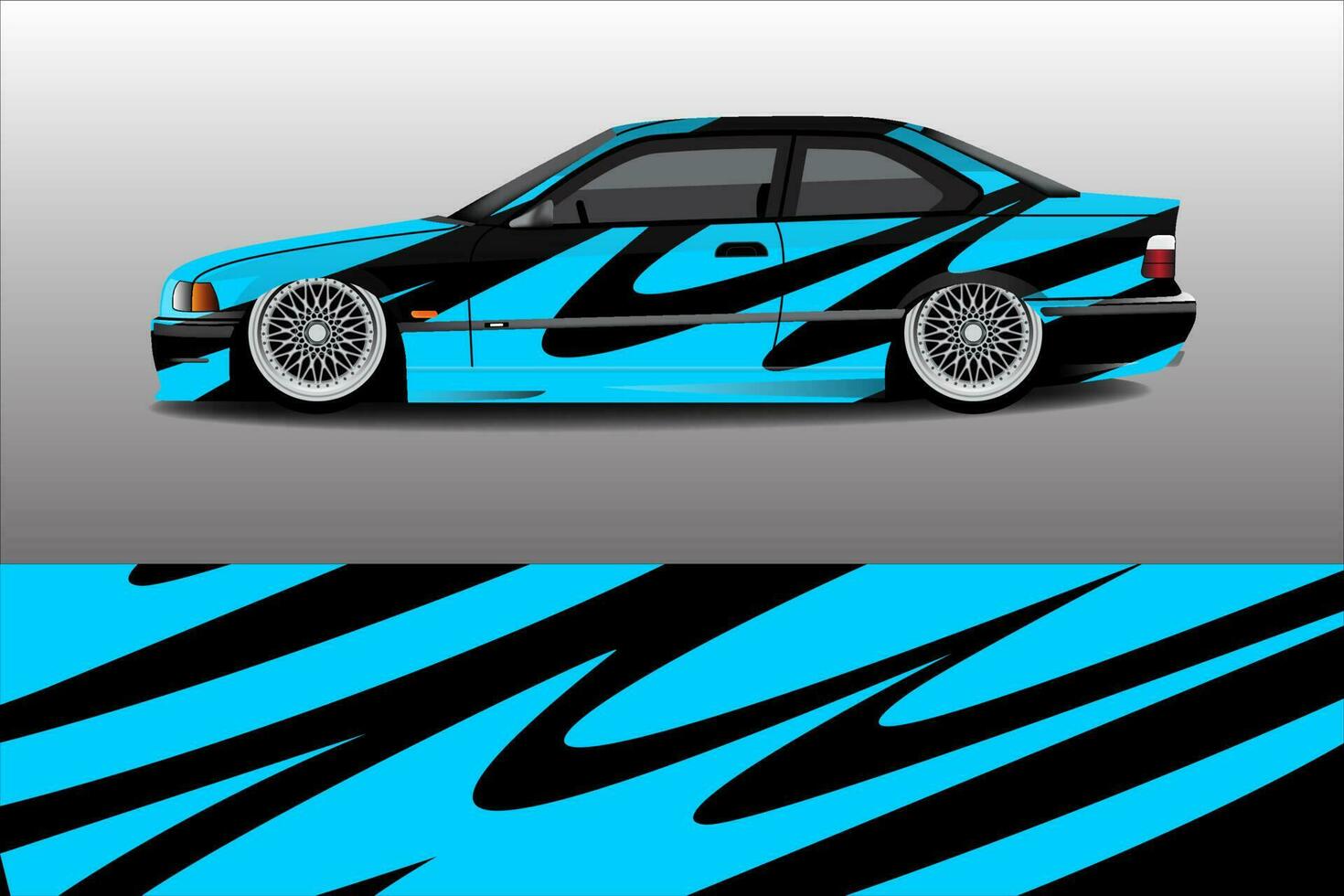 rally racing bil wrap livery klistermärke design vektor