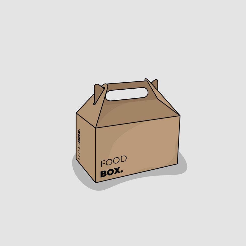 Kartonschablone mit altem Kartondesign für Lebensmittel- oder Getränkeverpackungsdesign vektor