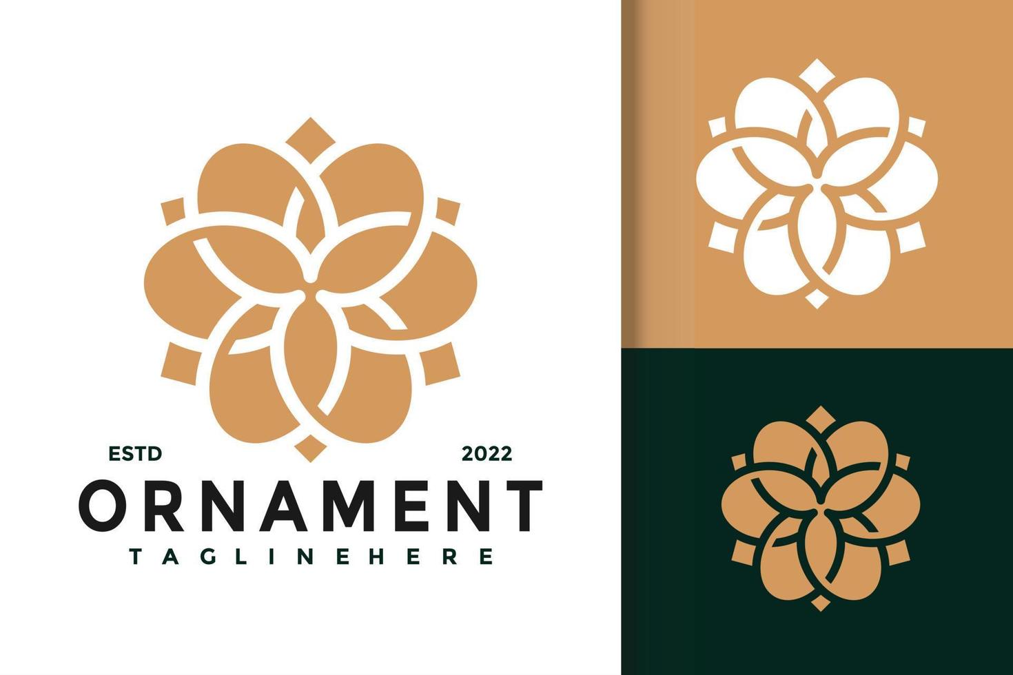 universelle Blumenverzierung moderne Logo-Design-Vektorvorlage vektor