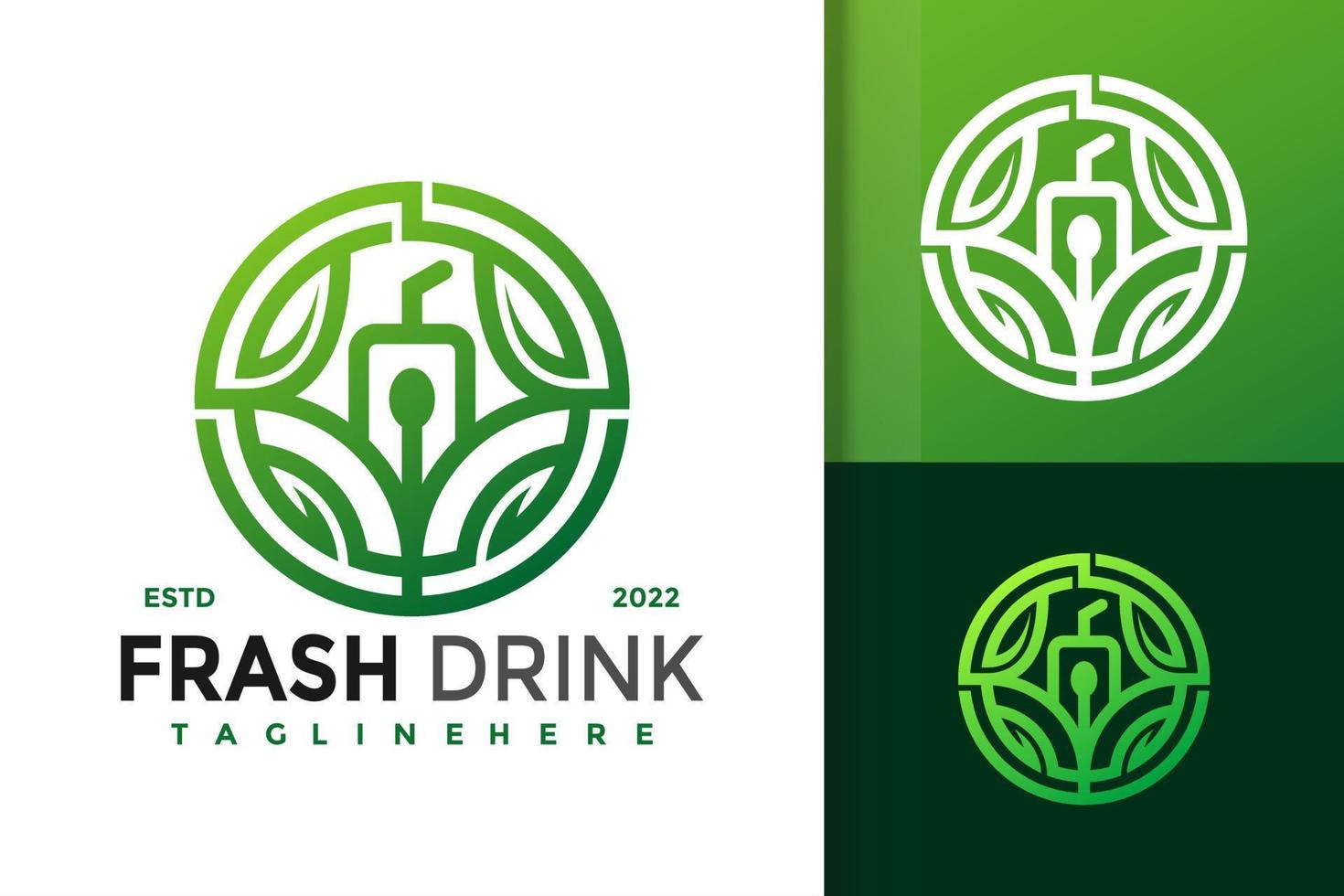 Frash Drink moderne Logo-Design-Vektorvorlage vektor