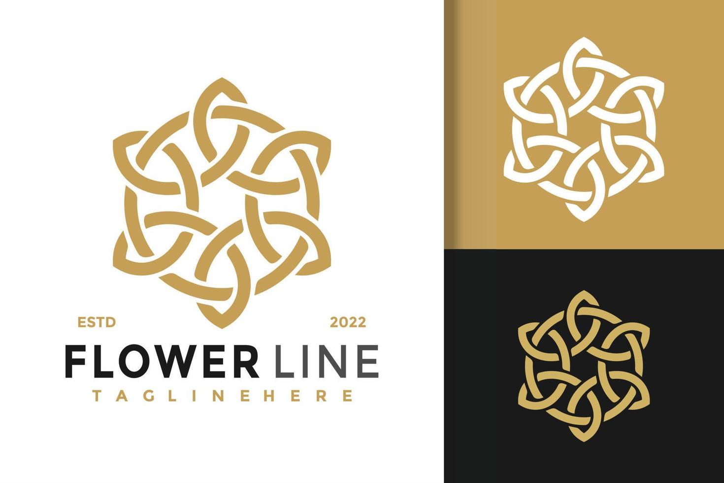 Luxus-Blume elegante moderne Logo-Design-Vektor-Vorlage vektor