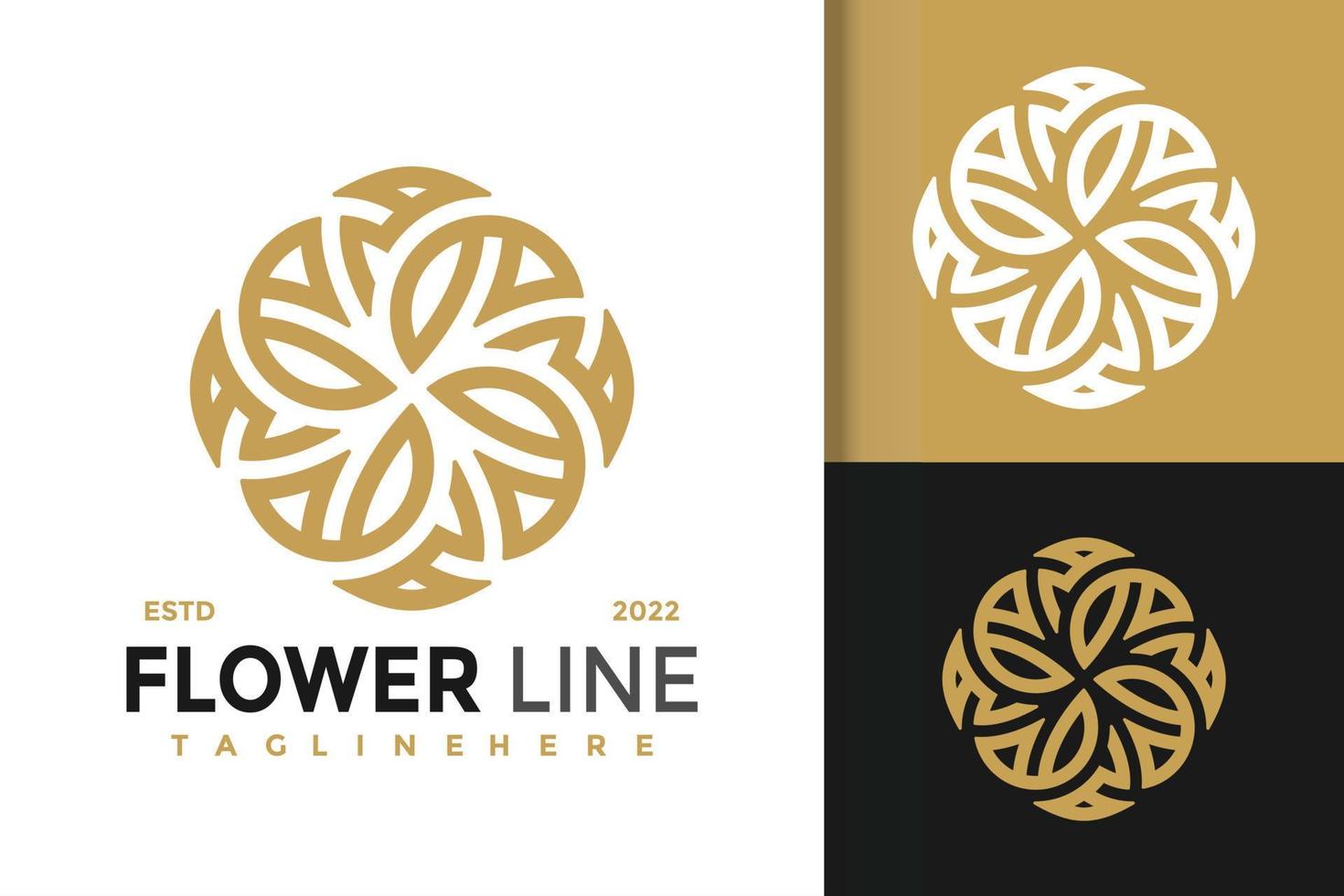 abstrakte Blumenverzierung moderne Logo-Design-Vektorvorlage vektor