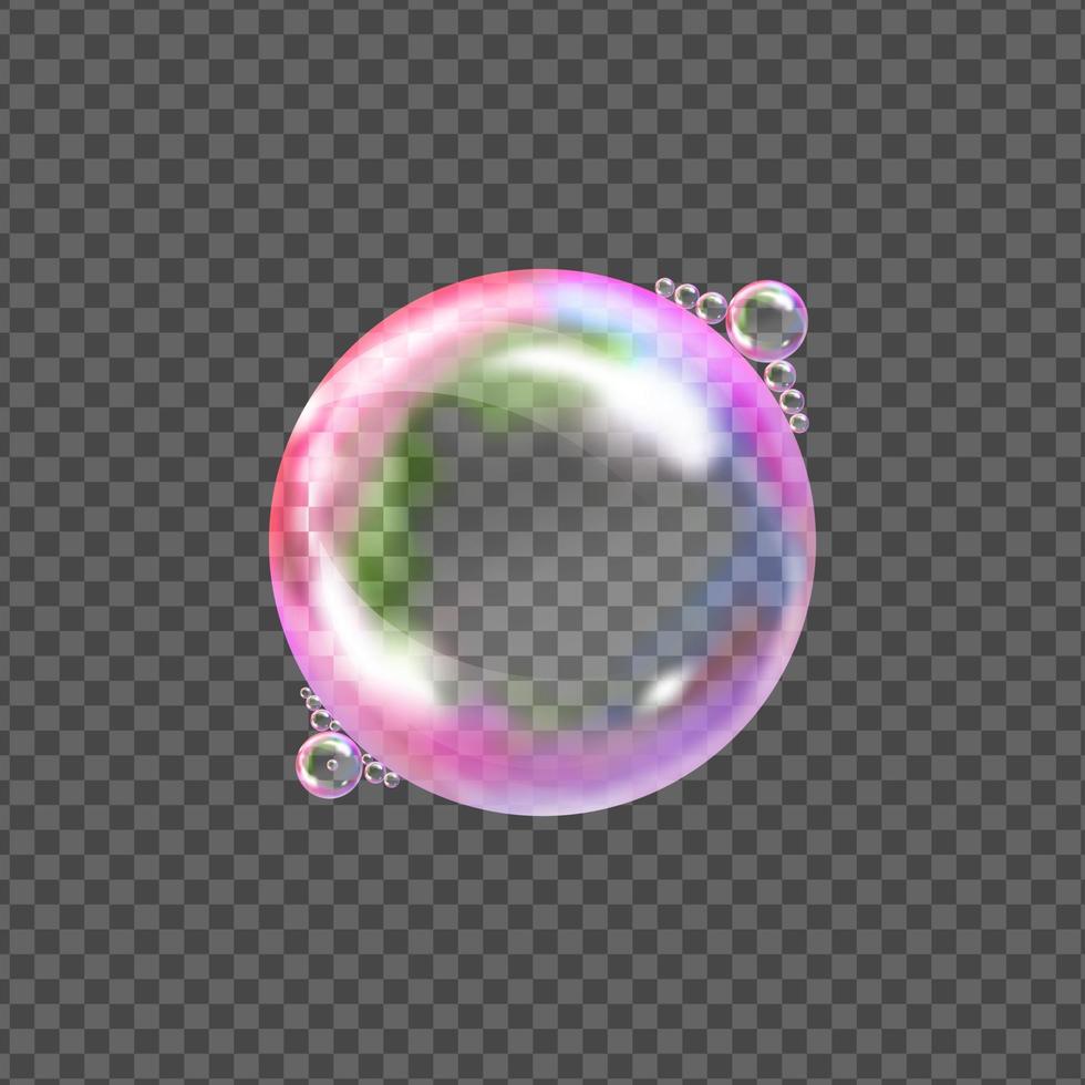 uppsättning genomskinliga såpbubblor på rutig background.reaistic färgade balls.vector textur. vektor