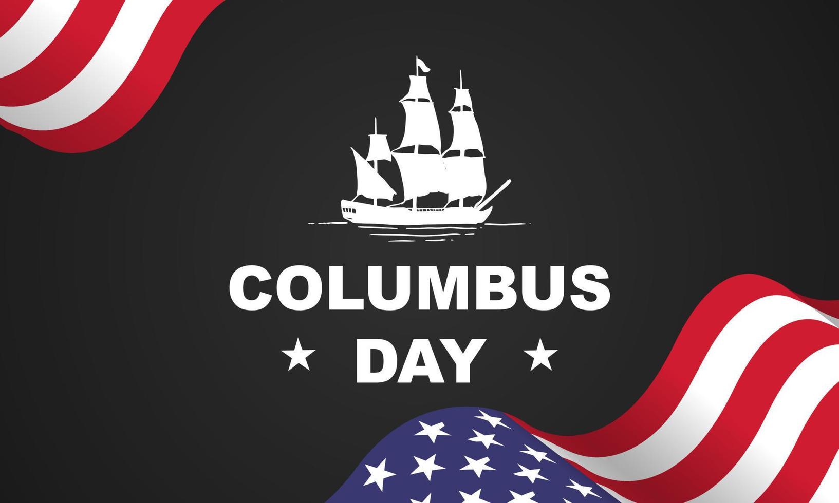 columbus day gratulationskort eller bakgrund. vektor illustration.