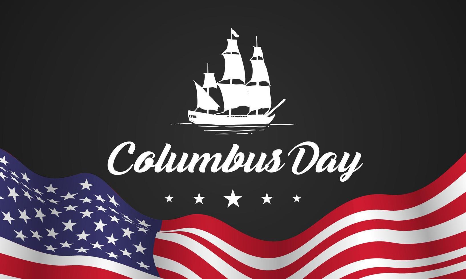 columbus day gratulationskort eller bakgrund. vektor illustration.