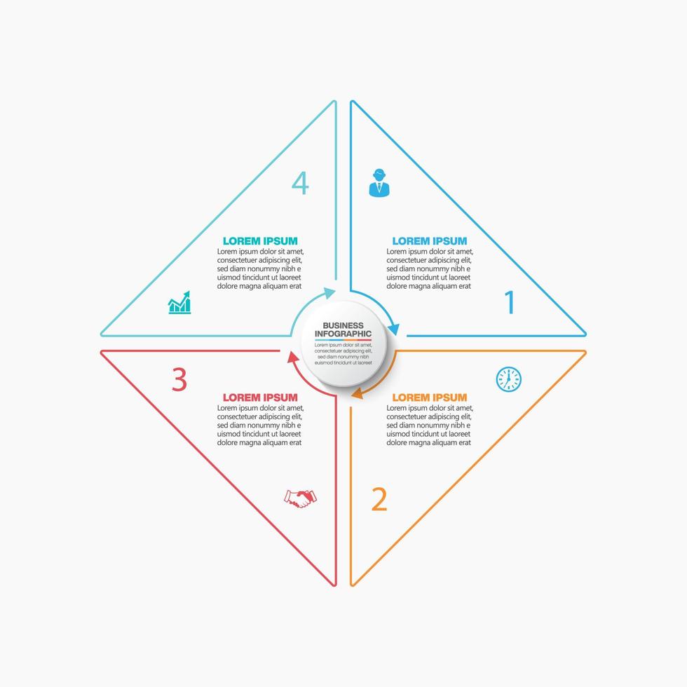 presentation business cirkel infographic mall vektor