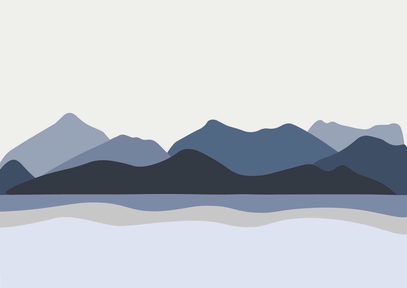 die Berge abstrakte Landschaft vektor