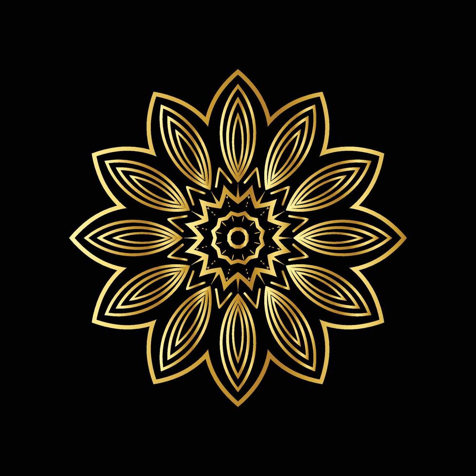 Goldenes Muster-Mandala-Design Luxus-Ziermandala-Hintergrunddesign in Goldfarbe vektor