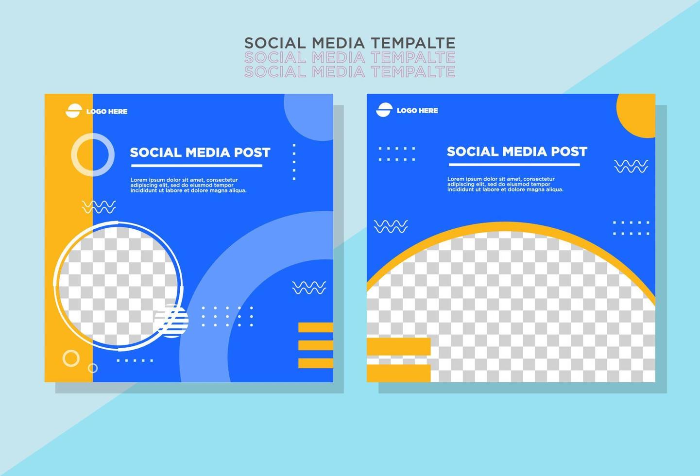 minimalistiskt inlägg på sociala medier, perfekt för företag, omredigerbart, vektor eps 10