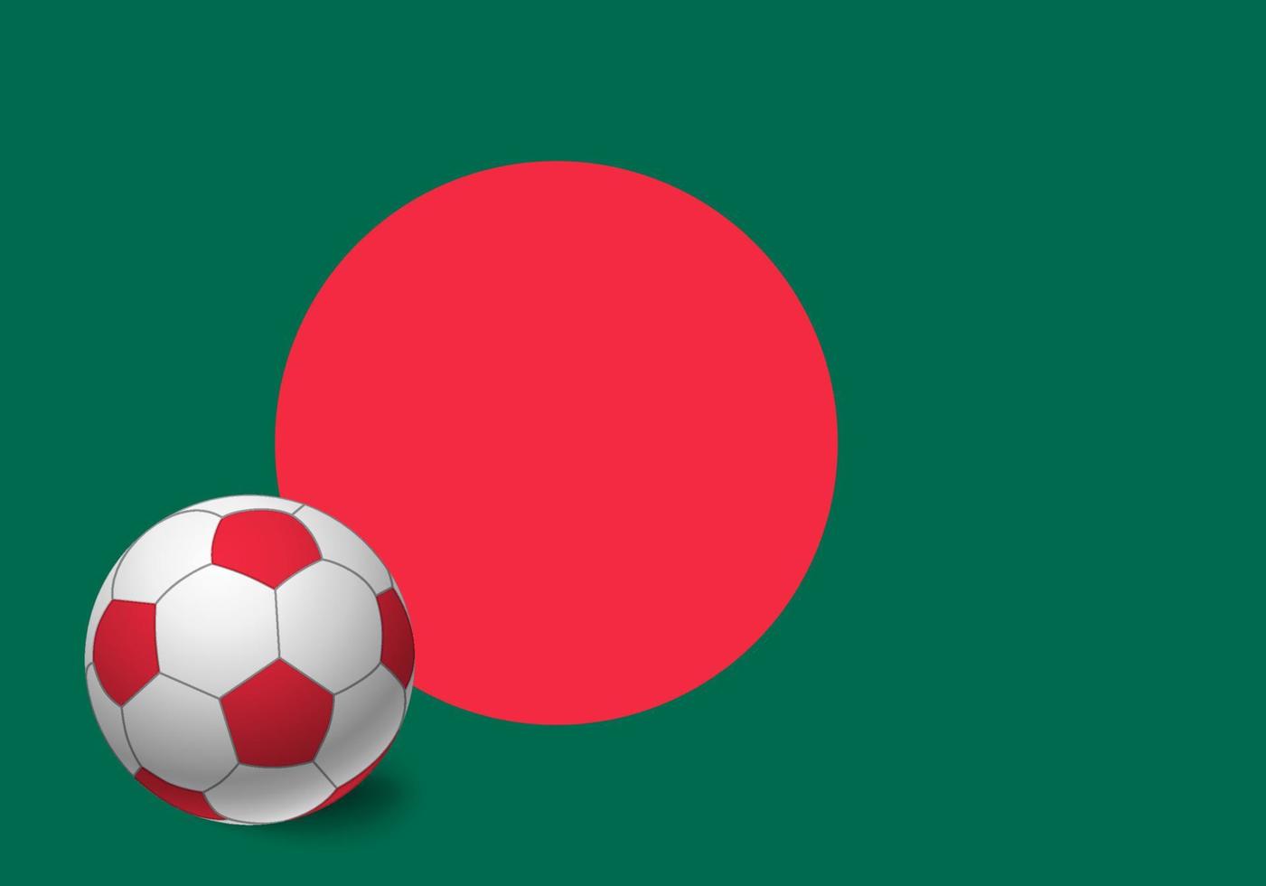 bangladesh flagga och fotboll vektor