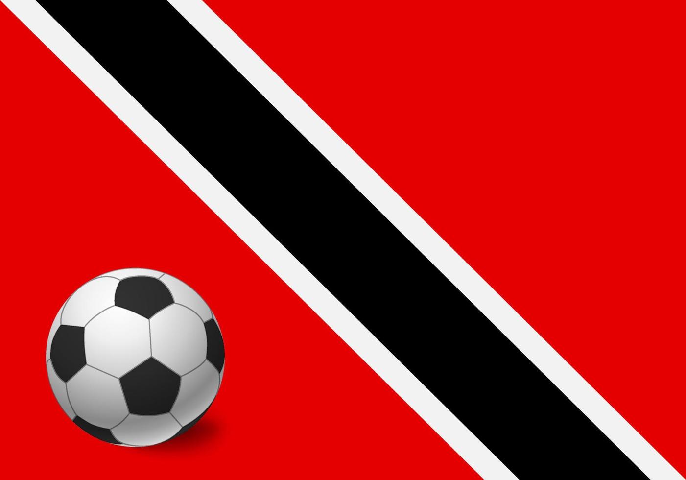 trinidad und tobago flagge und fußball vektor
