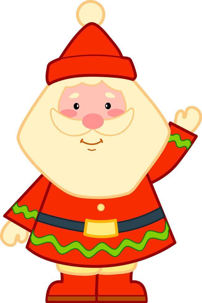 clipart för tecknade julbilder. Santa Claus clipart vektor