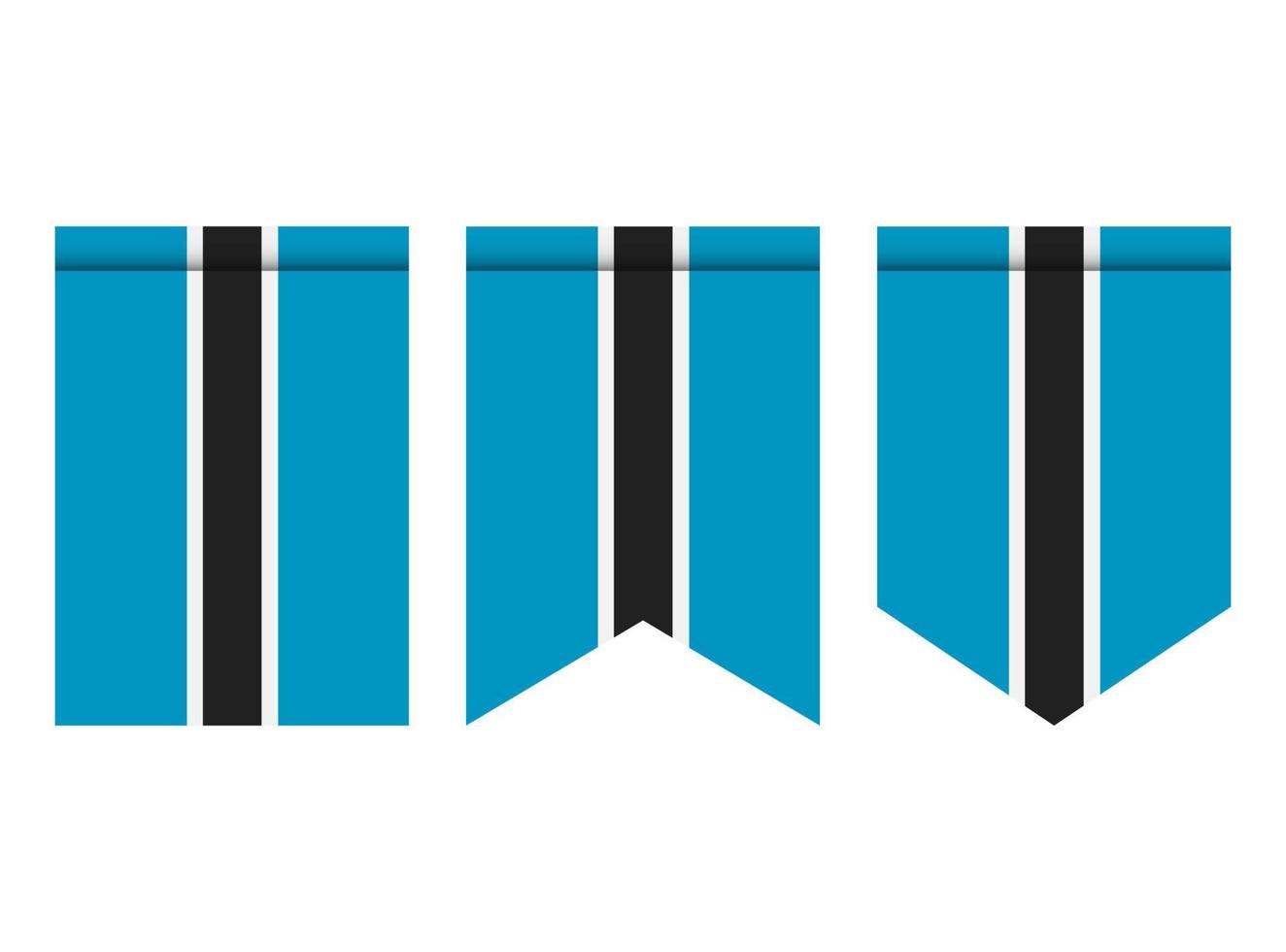 Botswana-Flagge oder Wimpel isoliert auf weißem Hintergrund. Wimpel Flaggensymbol. vektor