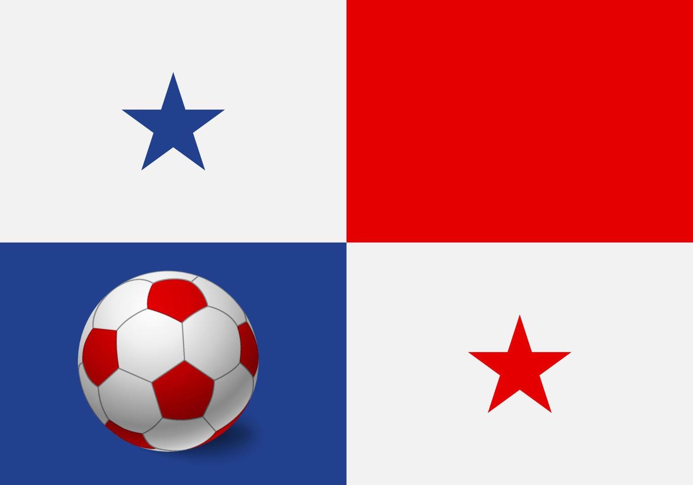 Panama-Flagge und Fußball vektor