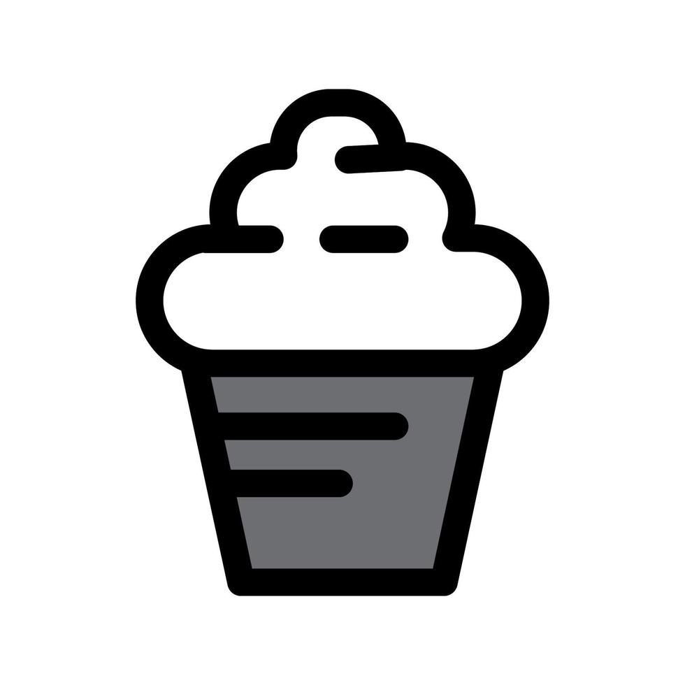 illustration vektorgrafik av cupcake-ikonen vektor