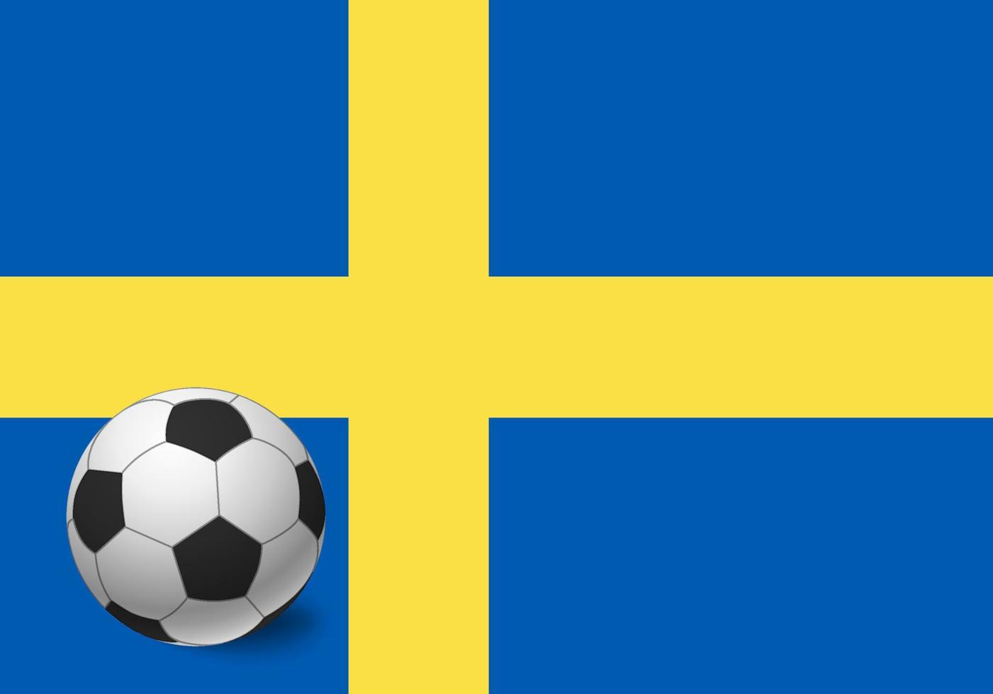 sveriges flagga och fotboll vektor