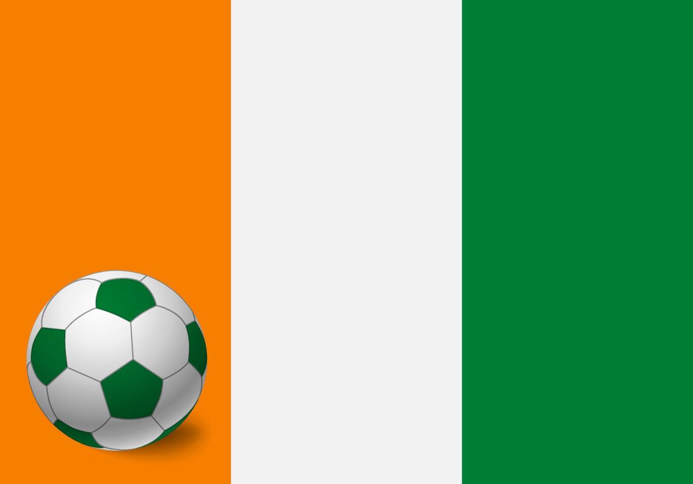 côte d'ivoire - elfenbeinküste flagge und fußball vektor