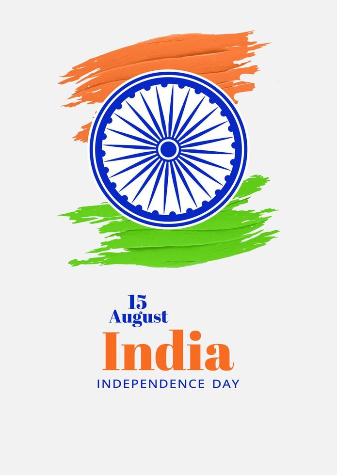 glad självständighetsdagen i Indien bakgrund. 15 augusti vektor