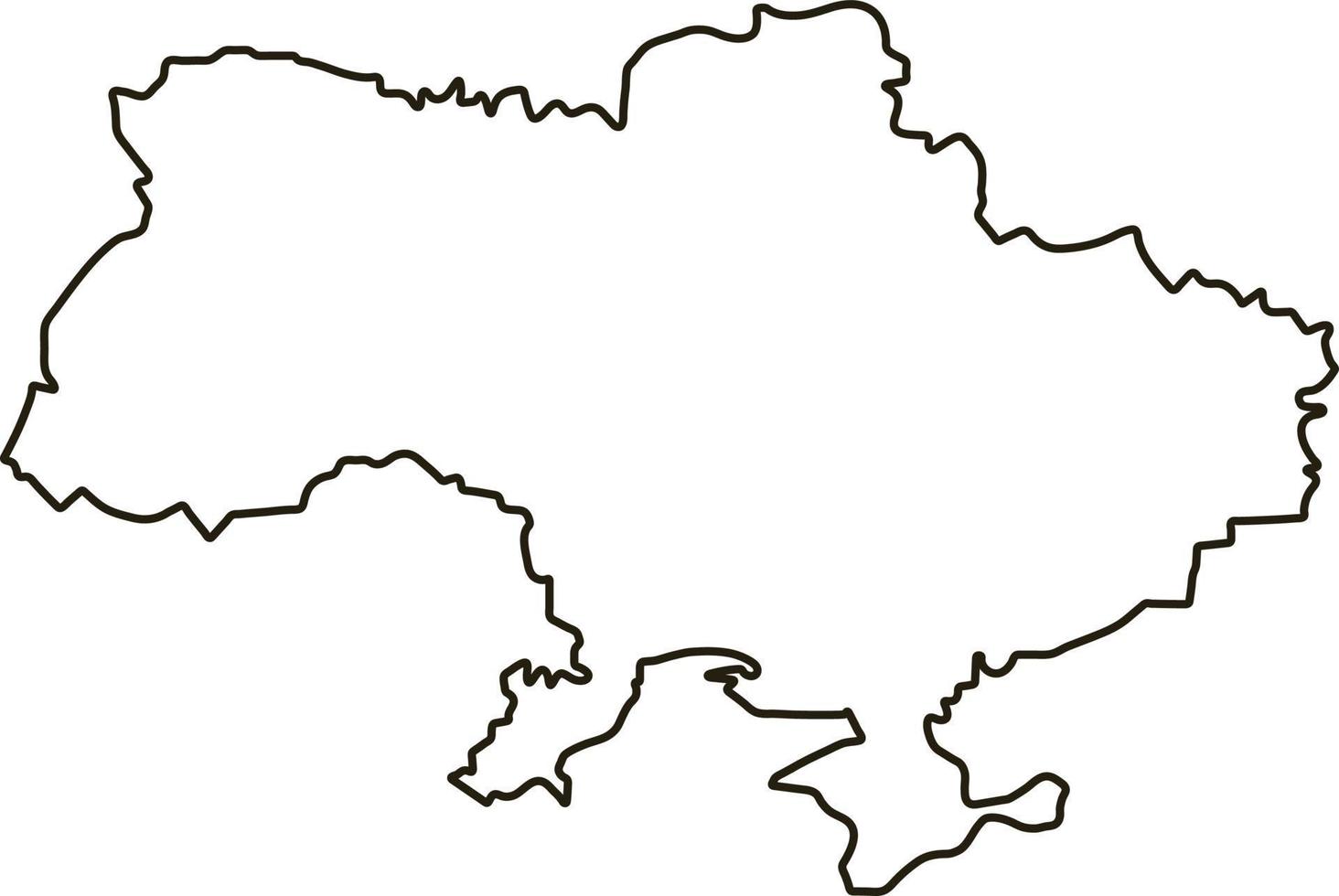 karta över Ukraina. kontur karta vektor illustration