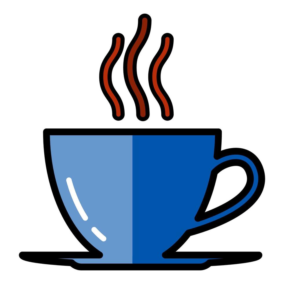 Tasse Kaffee Liniensymbol isoliert auf weißem Hintergrund. vektor