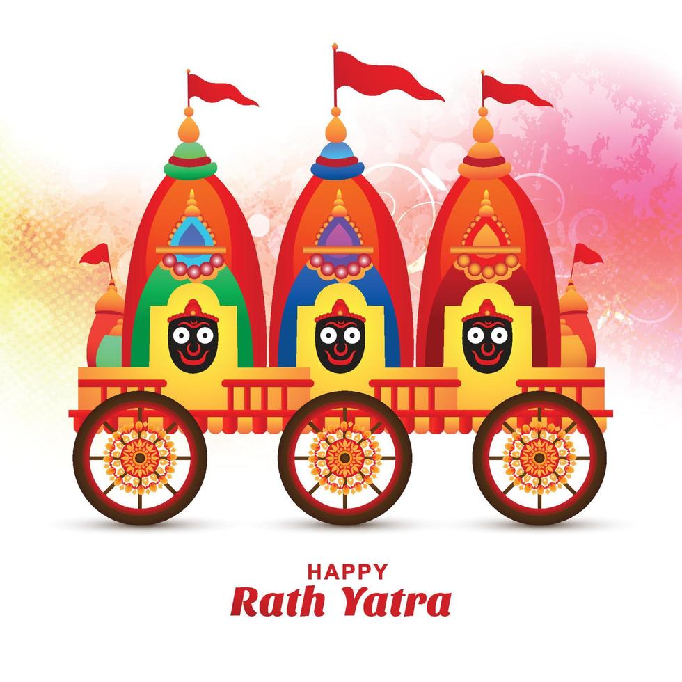 rath yatra festival für lord jagannath puri odisha festival hintergrund vektor