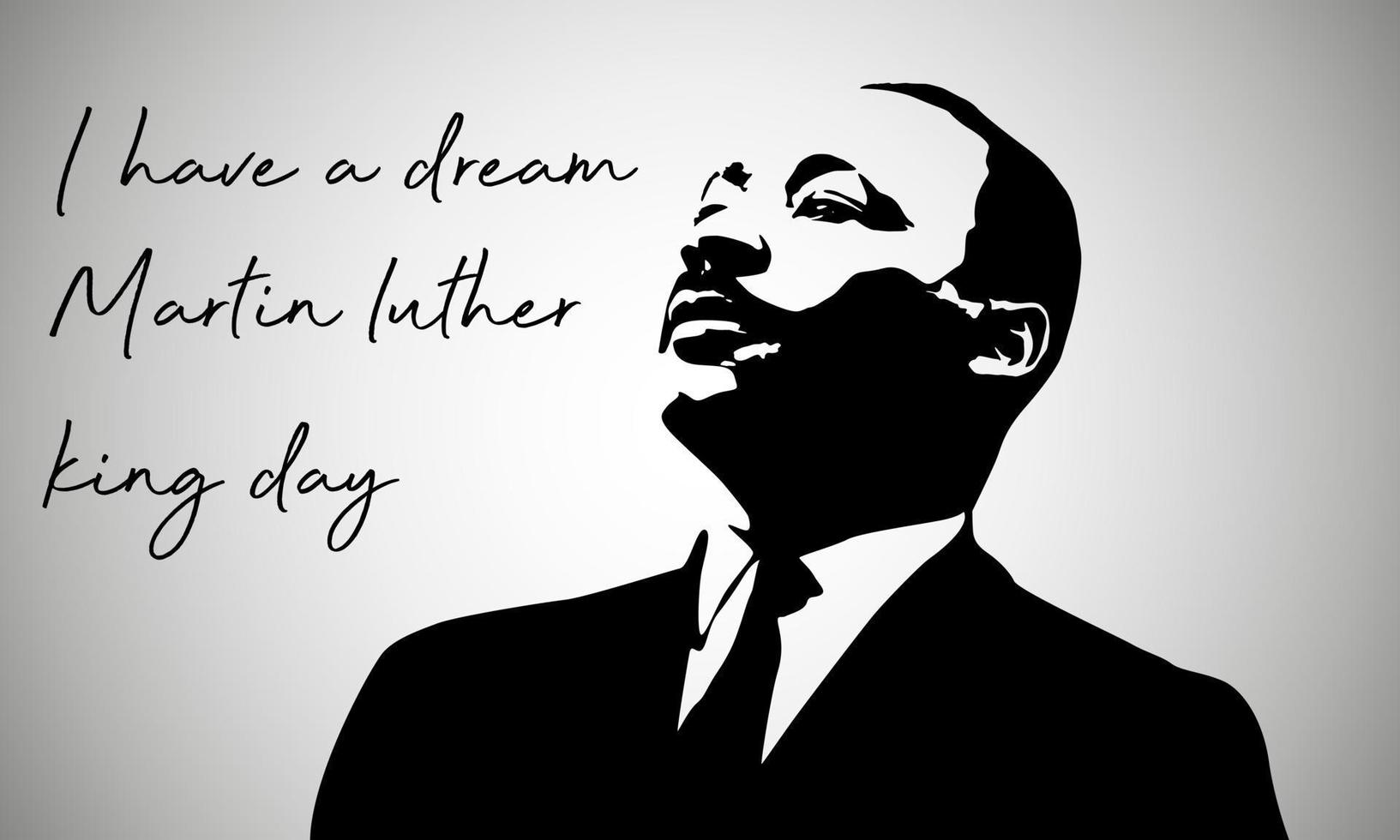 Martin Luther King jr. Tag. mlk. dritter montag im januar. Urlaubskonzept. vorlage für hintergrund, banner, karte, poster mit textbeschriftung. Vektor-eps10-Illustration vektor