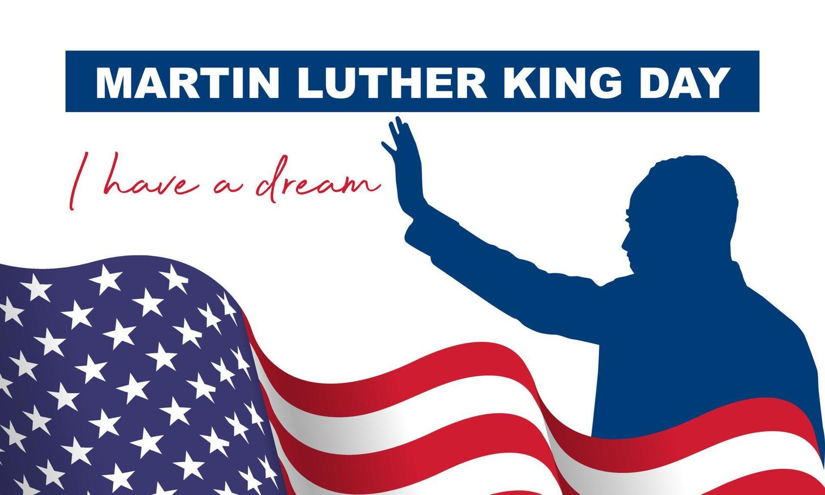 Illustration von Martin Luther King, jr. um den mlk-tag zu feiern. vektor