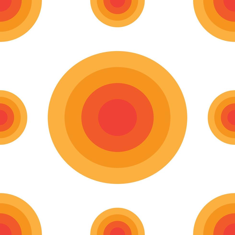 abstrakt ellips sömlösa mönster bakgrundsdesignmall, gul, orange, röd rödbrun, vit vektor