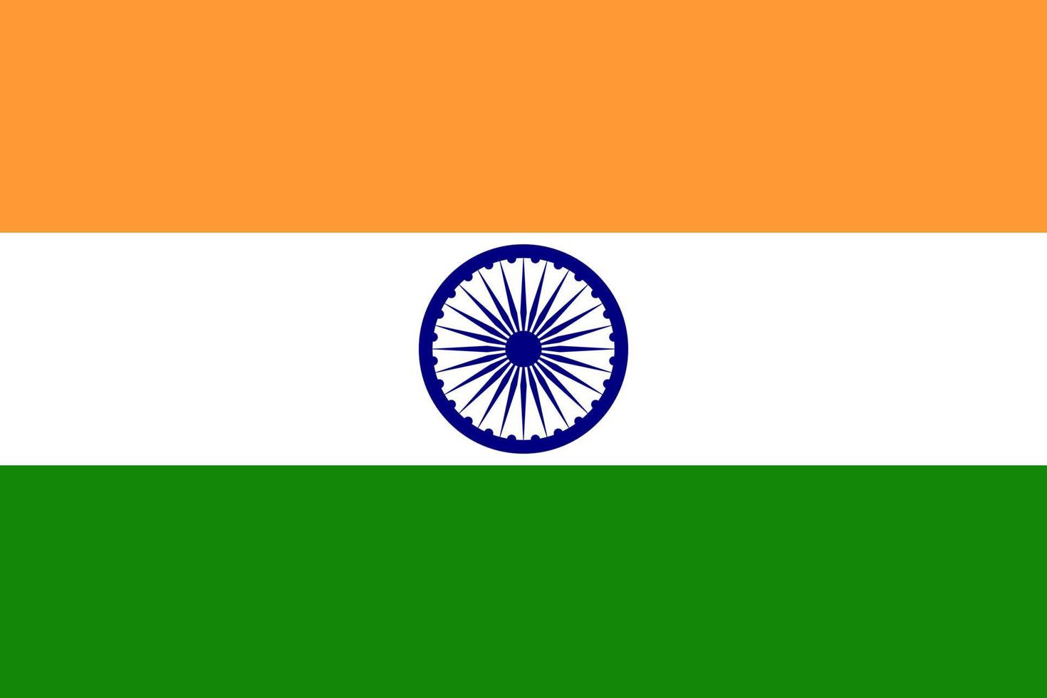flache illustration der indischen flagge vektor