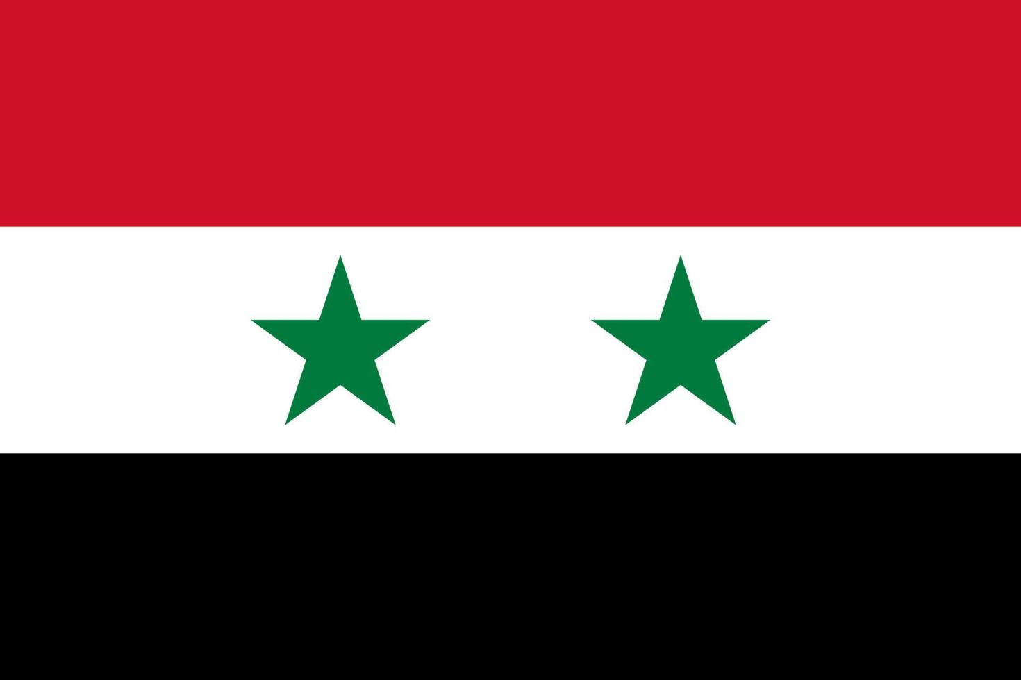 flache illustration der syrischen flagge vektor