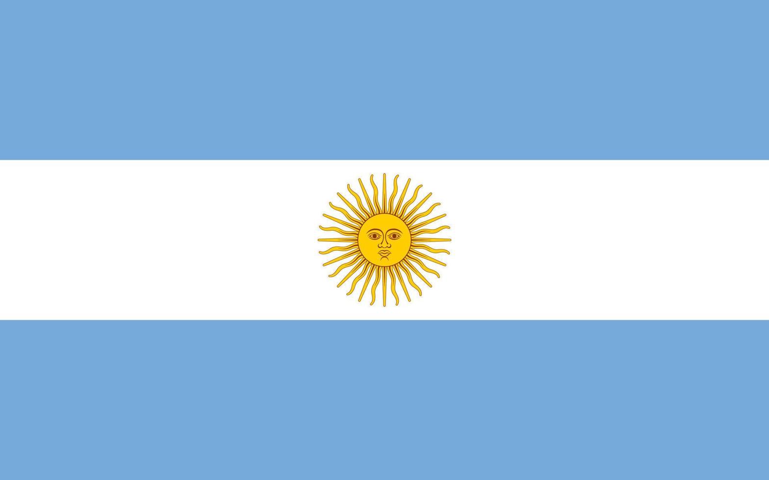 flache Abbildung der argentinischen Flagge vektor