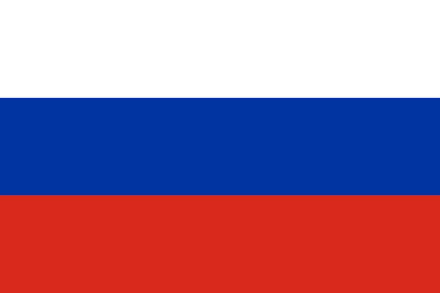 flache illustration der russischen flagge vektor