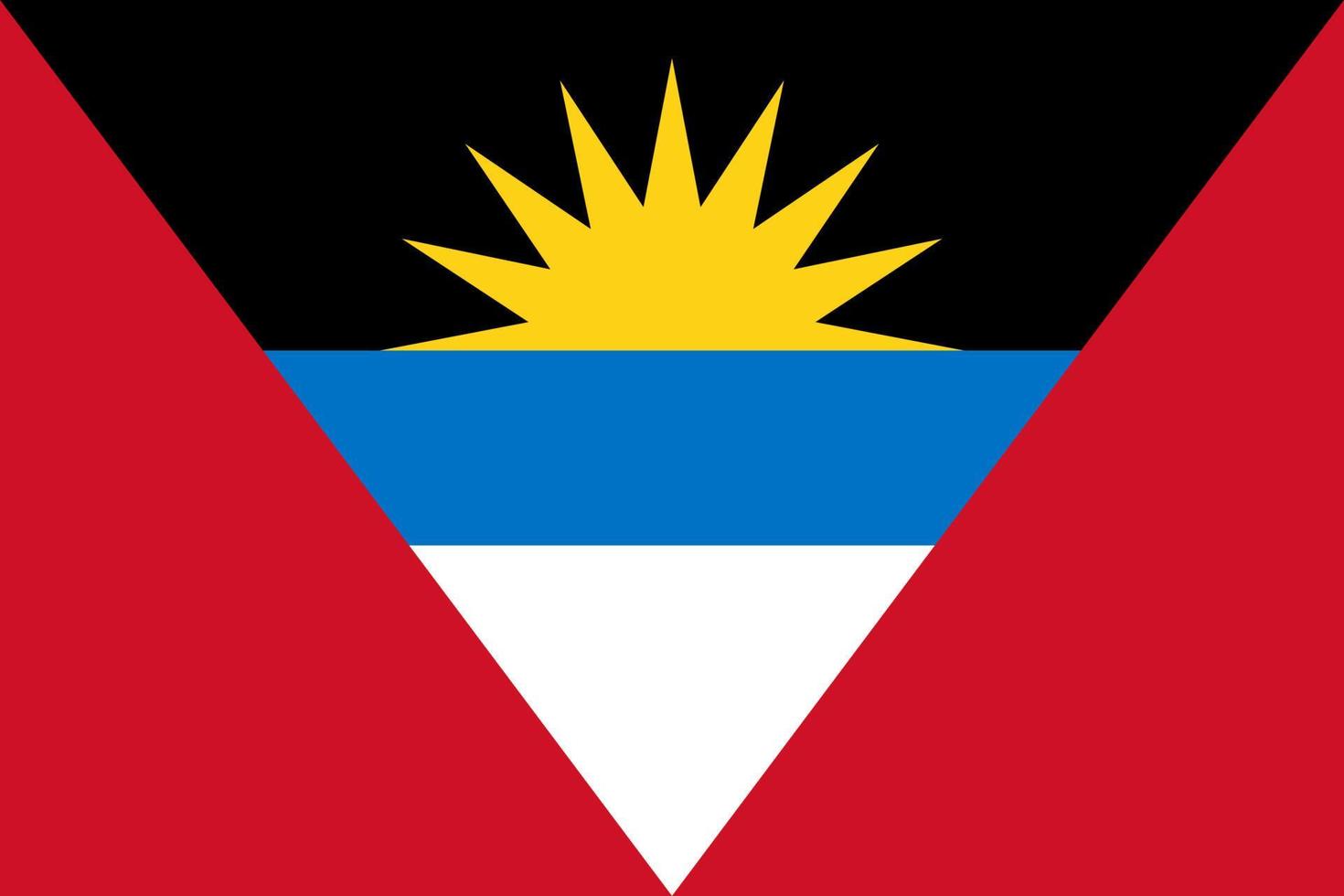 platt illustration av antigua och barbudas flagga vektor
