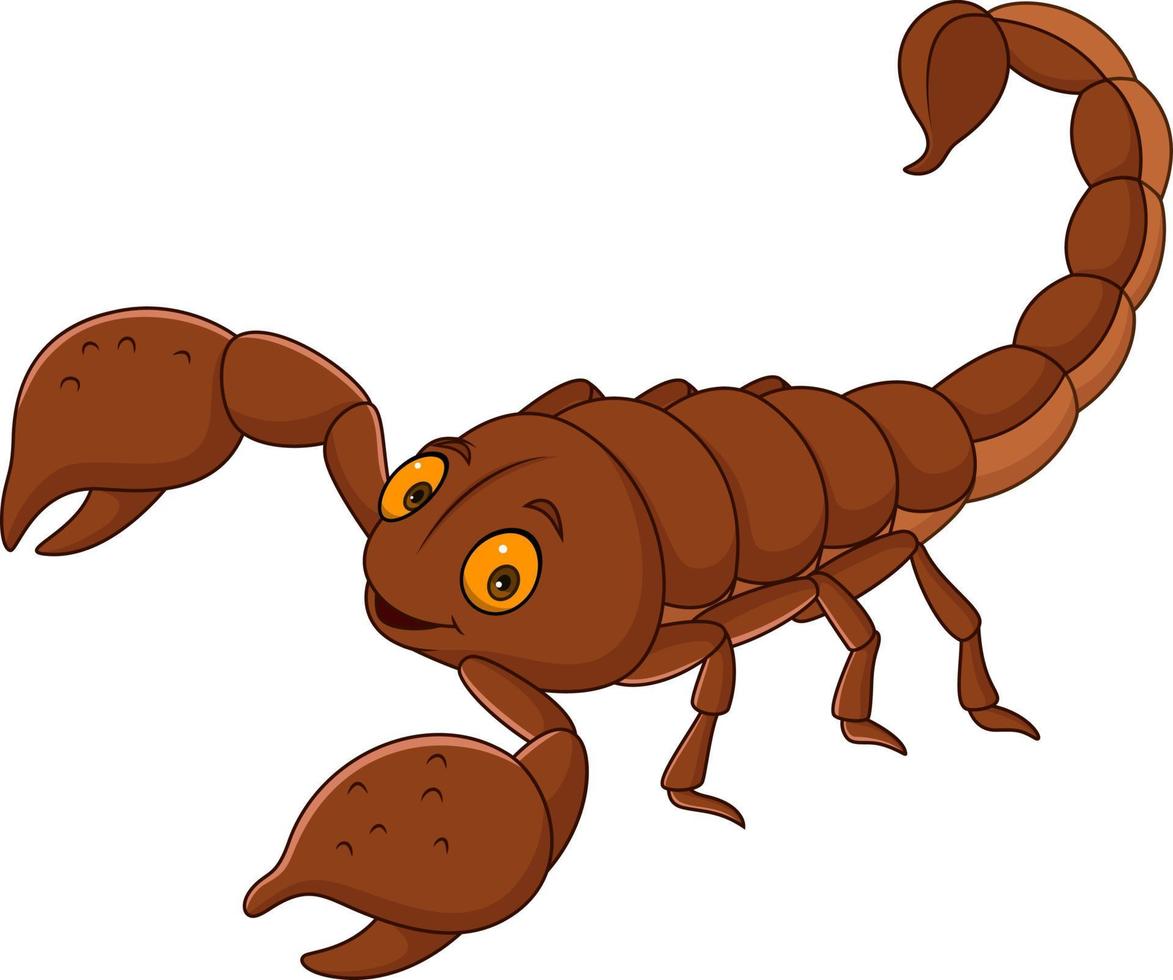 Cartoon glücklicher Skorpion vektor