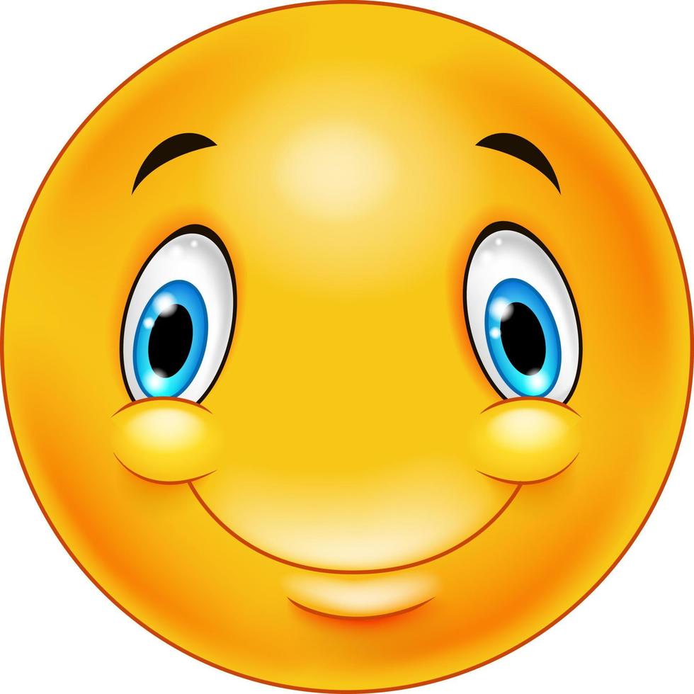 glad smiley uttryckssymbol ansikte vektor