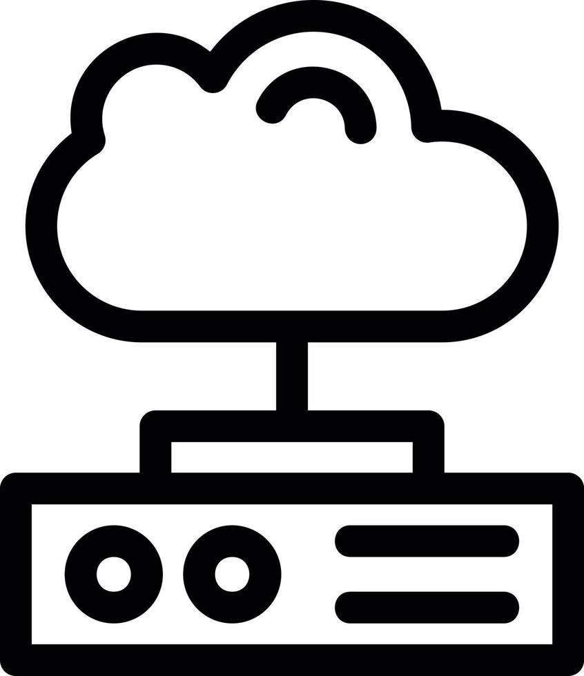 Cloud-Speicherzeilensymbol vektor