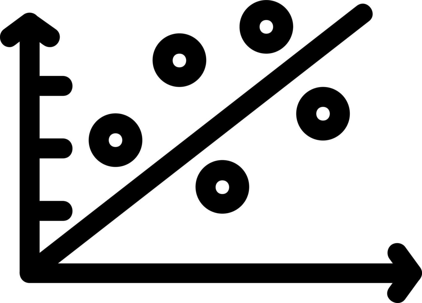 Scatter-Plot-Liniensymbol vektor