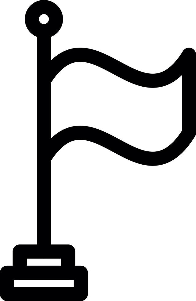 flagga linje ikon vektor