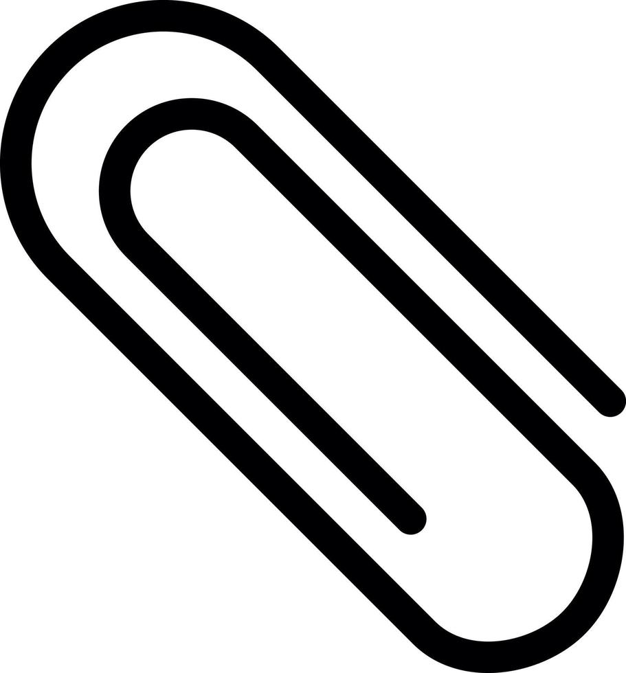 Symbol für Büroklammerlinie vektor