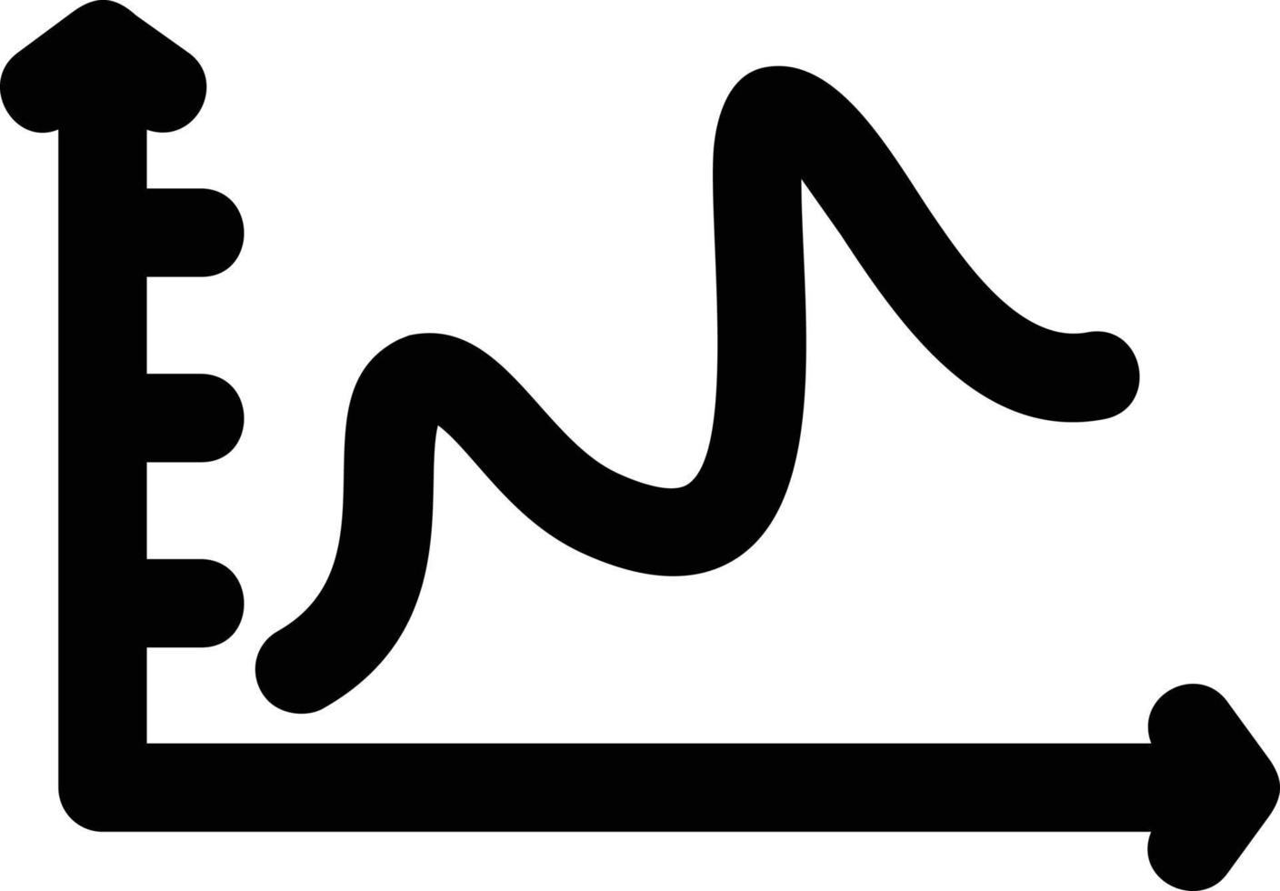 glockenförmiges Diagramm-Glyphen-Symbol vektor