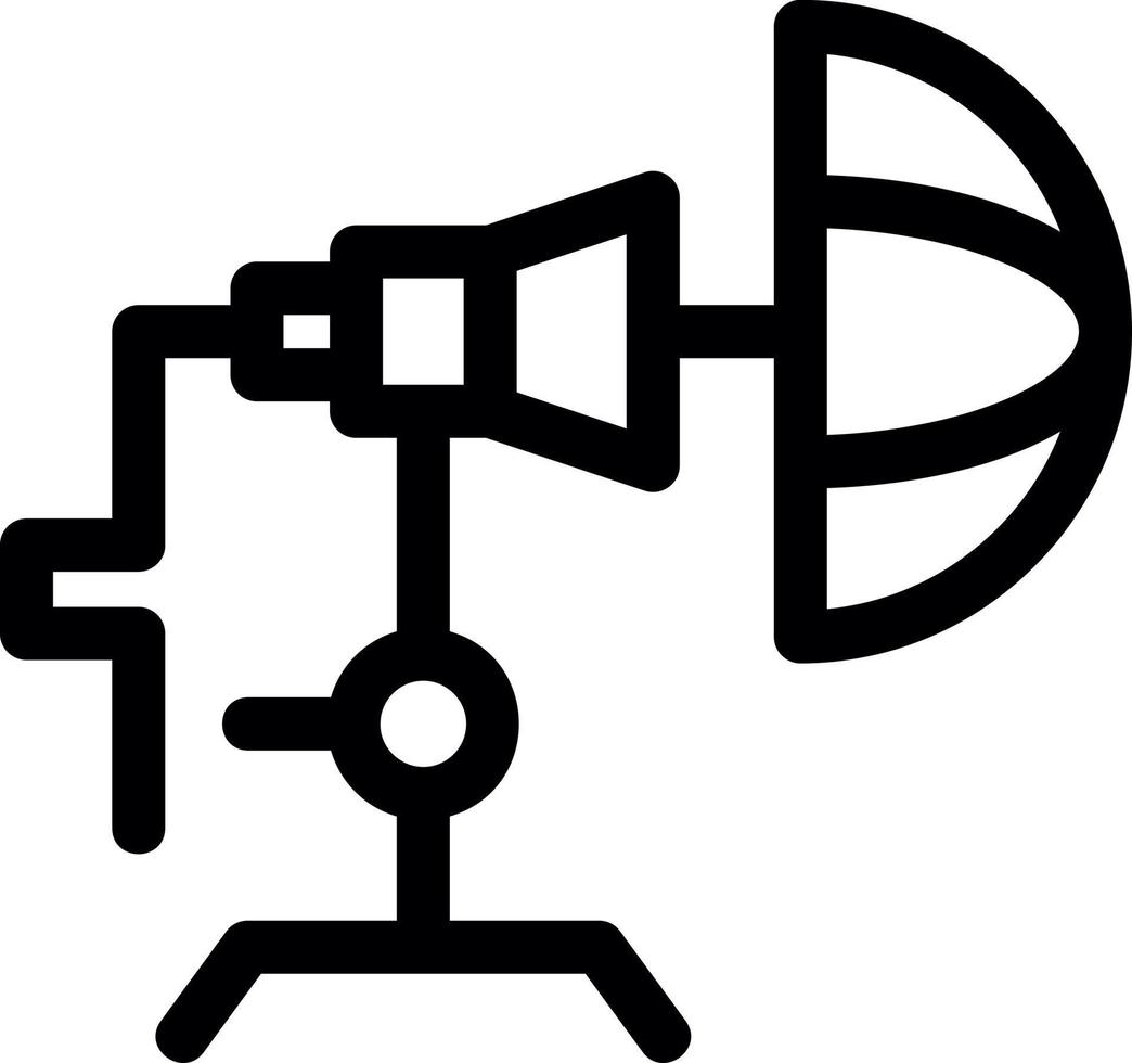 Symbol für Regenschirmkameralinie vektor