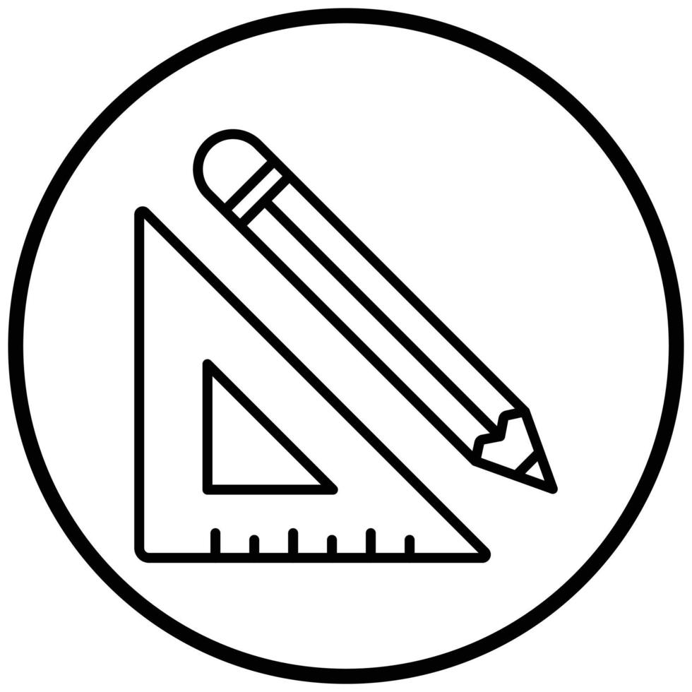 Schulmaterial-Icon-Stil vektor