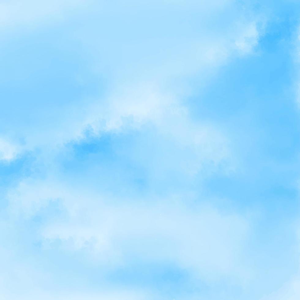 handgemalter aquarellhimmel und wolken, abstrakter aquarellhintergrund, vektorillustration vektor