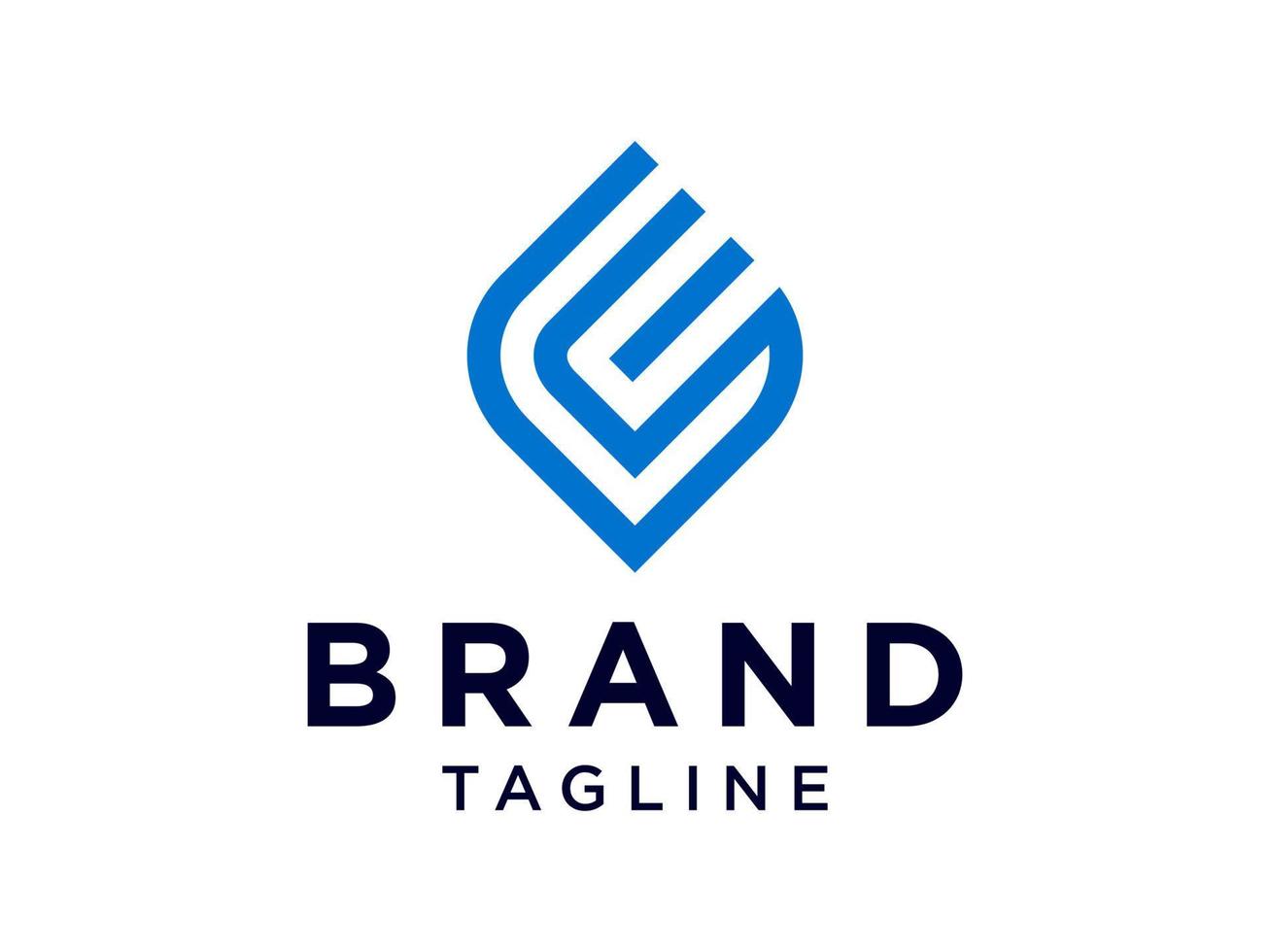 abstrakt första bokstaven c logotyp. blå linje stil isolerad på vit bakgrund. användbar för företags- och varumärkeslogotyper. platt vektor logotyp designmall element.
