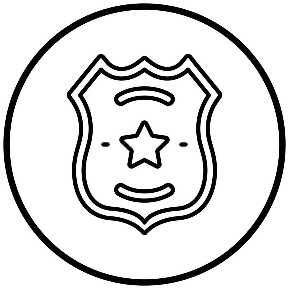polisen märke ikon stil vektor