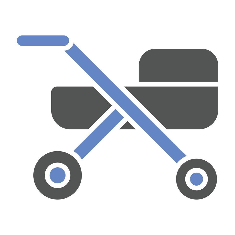 barnvagn ikon stil vektor